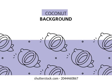 Coconut background. Icon design. Template elements. isolated on white background
