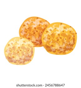 Coconut balls icon cartoon vector. Candy dessert. Cream coco