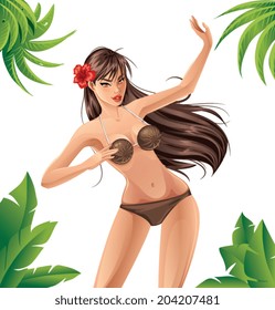Coconut Bikini Girl