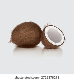 coco, castanho, fruta, leite, coco
