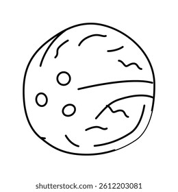 coconut brown line icon vector. coconut brown sign. isolated contour symbol black illustration