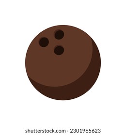 Coconut cartoon icon. Vector illustration.