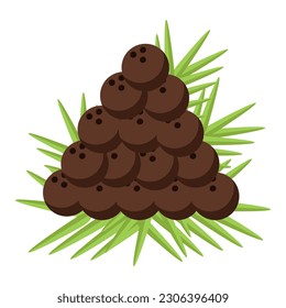 Coconut cartoon icon. Vector illustration.