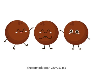 Coconut. Coconut cartoon vector on white background. Coconut milk.