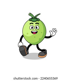 coconut cartoon walking , character design