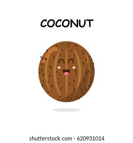 coconut character in white background