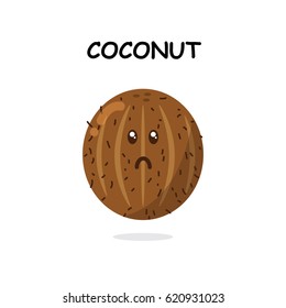 coconut character in white background
