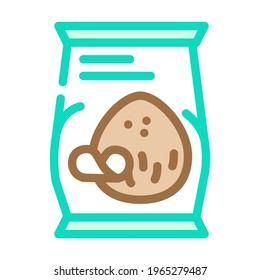coconut chips snack color icon vector. coconut chips snack sign. isolated symbol illustration