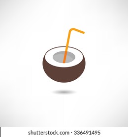 Coconut cocktail icon