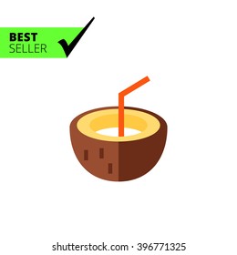 Coconut cocktail icon