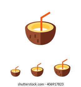Coconut cocktail icon