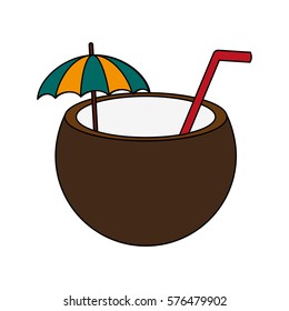 coconut cocktail icon