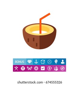 Coconut cocktail icon