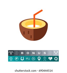 Coconut cocktail icon