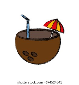 coconut cocktail icon