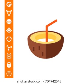 Coconut cocktail icon