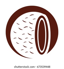 coconut cocktail isolated icon