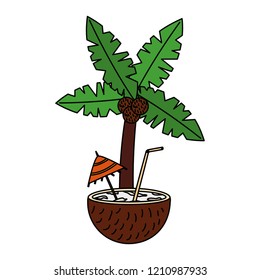 coconut cocktail palm tropical summer