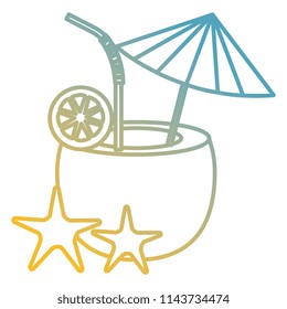coconut cocktail with starfish