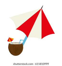 coconut cocktail summer icon