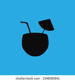 coconut cocktails icon vector