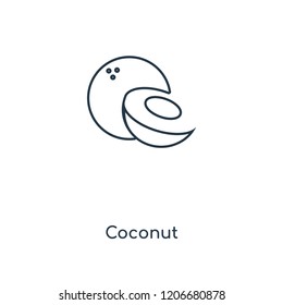 Coconut concept line icon. Linear Coconut concept outline symbol design. This simple element illustration can be used for web and mobile UI/UX.