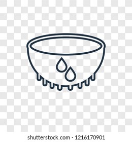 Coconut concept vector linear icon isolated on transparent background, Coconut concept transparency concept in outline style