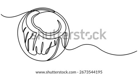 Coconut continuous one line drawing, Editable stroke. Outline coconut fruit collections isolated on a white background. Vector illustration.