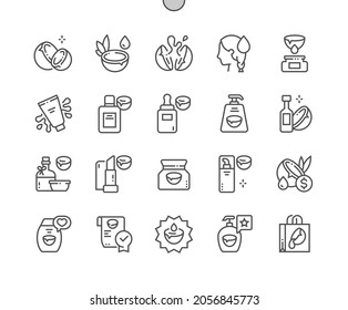 Coconut cosmetic. Natural ingredients and oil. Coconut cosmetics shop and store. Buy, price and product reviews. Pixel Perfect Vector Thin Line Icons. Simple Minimal Pictogram