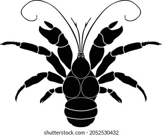 Coconut crab black vector on white background