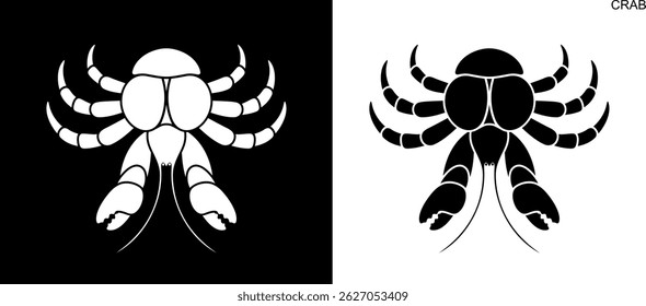 Coconut crab. Isolated crab on white background