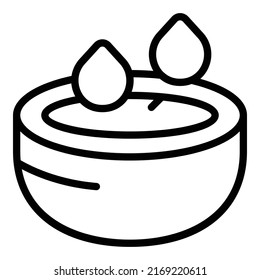 Coconut cream drop icon outline vector. Milk package. Extract label