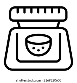 Coconut Cream Jar Icon Outline Vector. Natural Shampoo. Coco Milk