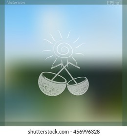 Coconut cup icon