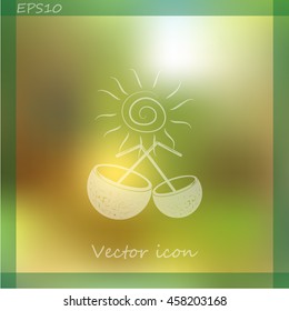 Coconut cup icon