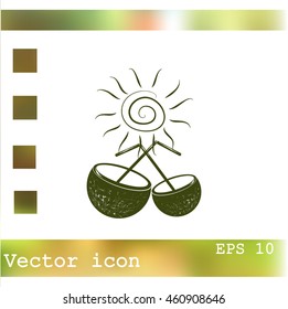 Coconut cup icon