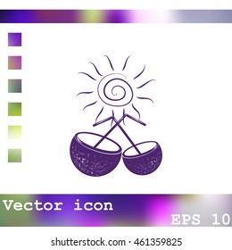 Coconut cup icon