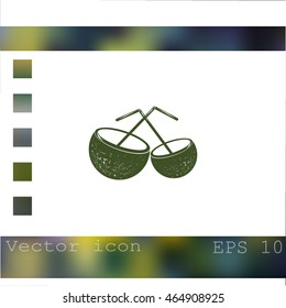 Coconut cup icon