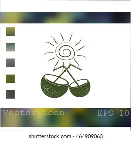 Coconut cup icon