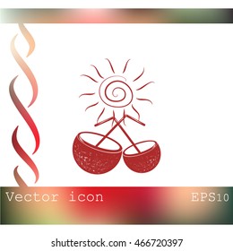Coconut cup icon