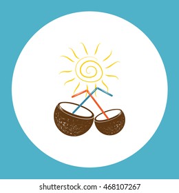 Coconut cup icon