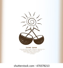 Coconut cup icon
