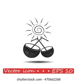 Coconut cup icon