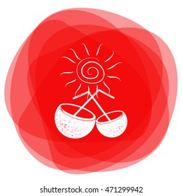 Coconut cup icon