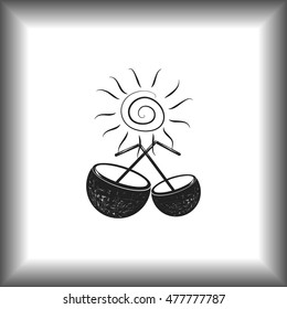 Coconut cup icon