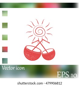 Coconut cup icon