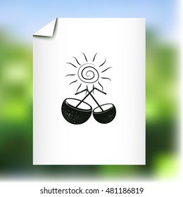 Coconut cup icon
