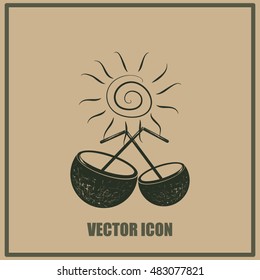 Coconut cup icon