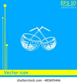 Coconut cup icon