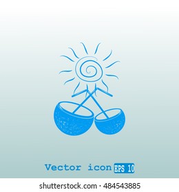 Coconut cup icon